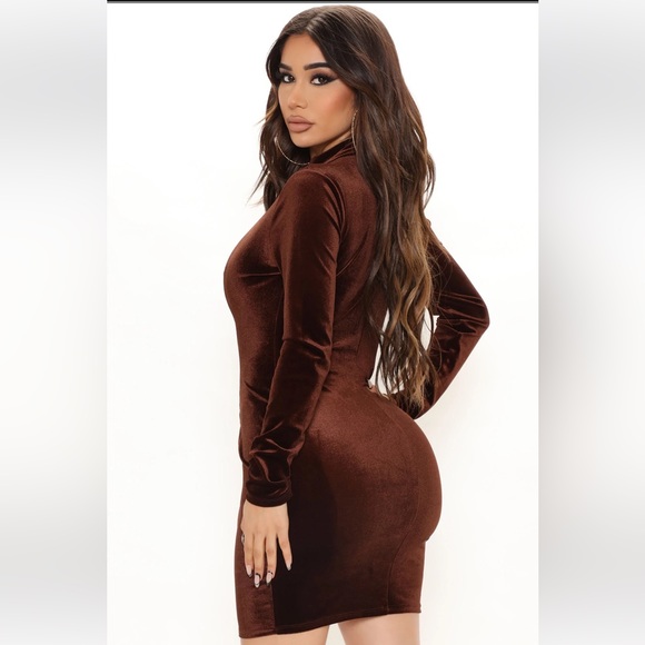 NWT Fashion Nova Velvet Mini Dress size Medium - Picture 5 of 5